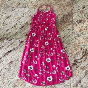 Pink floral sun dress